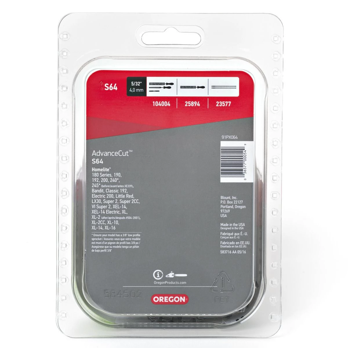 Oregon AdvanceCut Saw Chain, 18 IN, S64 4 Oregon AdvanceCut Saw Chain, 18 IN, S64 - Image 4