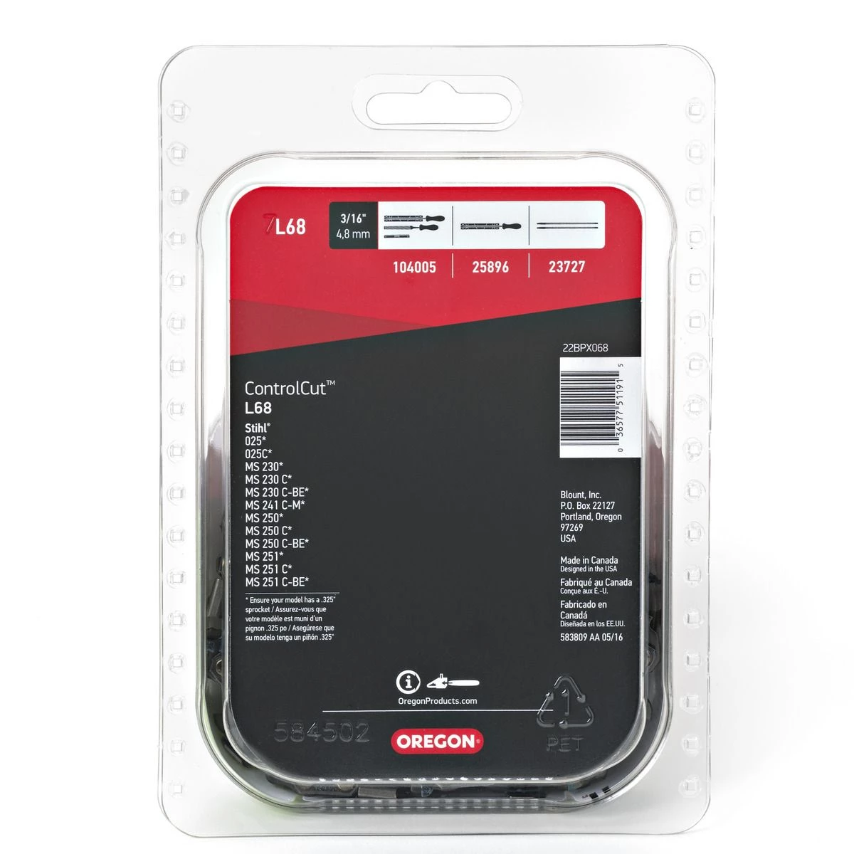 Oregon ControlCut Saw Chain, 18 IN, L68 3 Oregon ControlCut Saw Chain, 18 IN, L68 - Image 3