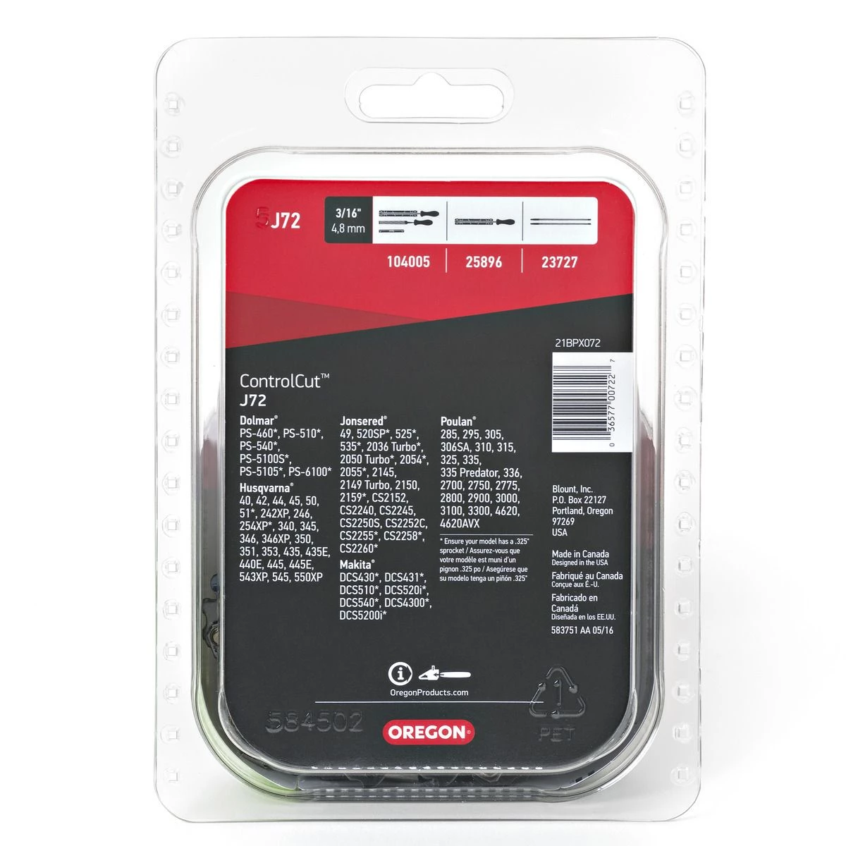 Oregon ControlCut Saw Chain, 18 IN, J72 4 Oregon ControlCut Saw Chain, 18 IN, J72 - Image 4