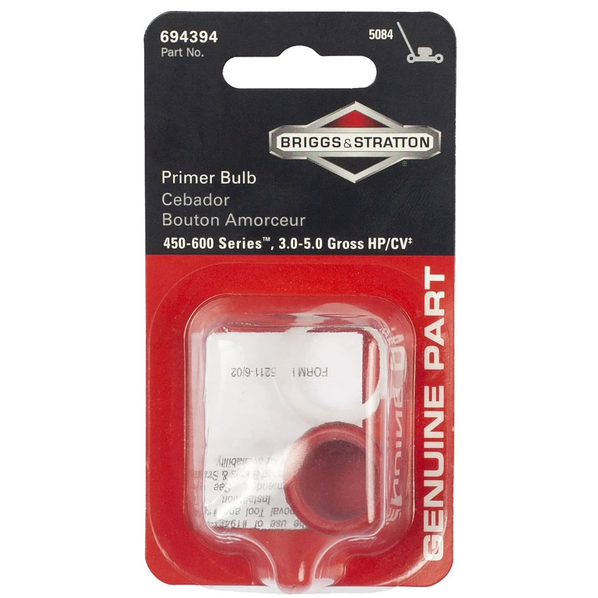Briggs And Stratton Primer Bulb (DIY Packaged Version of 694394), 5084K 1 Briggs And Stratton Primer Bulb (DIY Packaged Version of 694394), 5084K