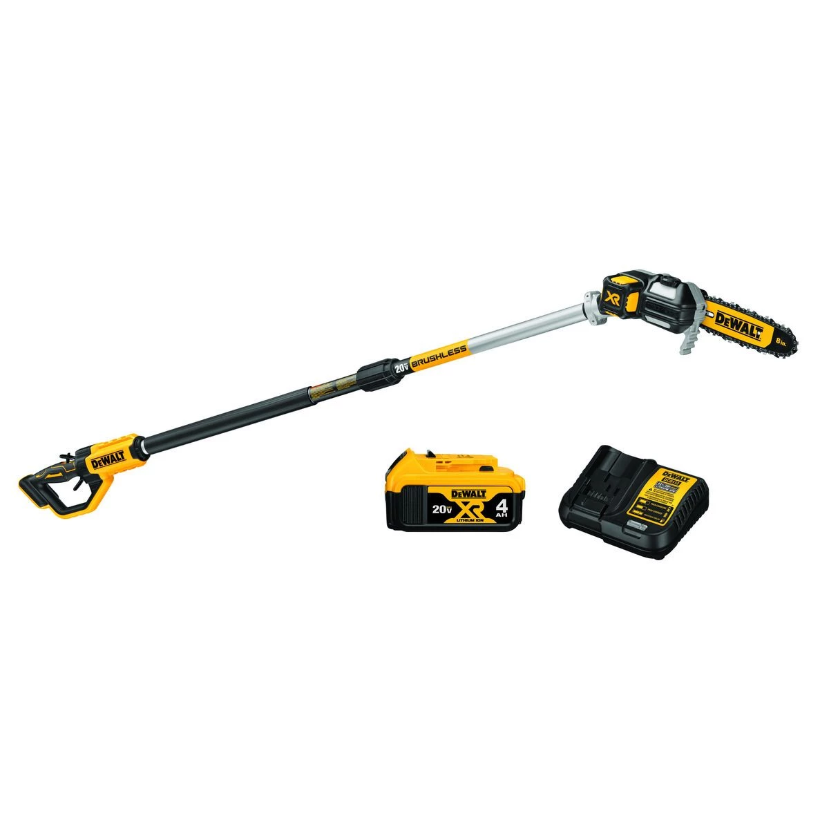 DEWALT Brushless Pole Saw Kit, 20V MAX, DCPS620M1 1 DEWALT Brushless Pole Saw Kit, 20V MAX, DCPS620M1