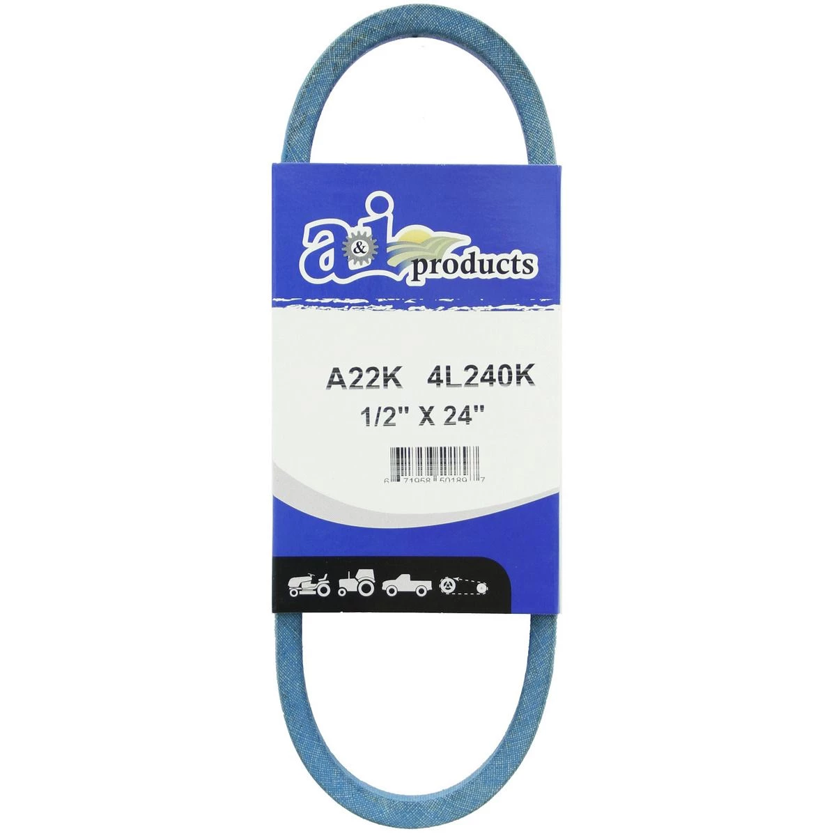A&i Products Aramid Blue V-Belt, A22K, 1/2 IN x 24 IN 1 A&i Products Aramid Blue V-Belt, A22K, 1/2 IN x 24 IN