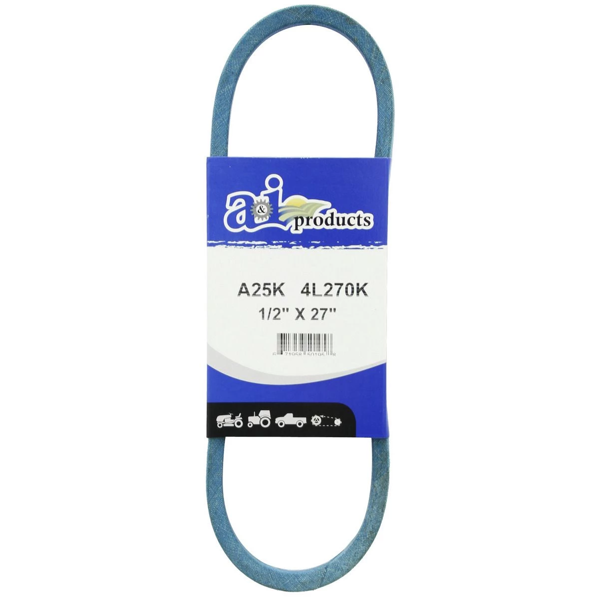 A&i Products Aramid Blue V-Belt, A25K, 1/2 IN x 27 IN 1 A&i Products Aramid Blue V-Belt, A25K, 1/2 IN x 27 IN