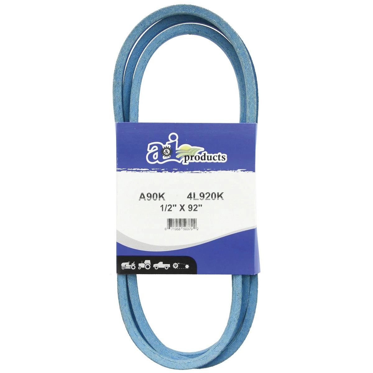 A&i Products Aramid Blue V-Belt, A90K, 1/2 IN x 92 IN 1 A&i Products Aramid Blue V-Belt, A90K, 1/2 IN x 92 IN