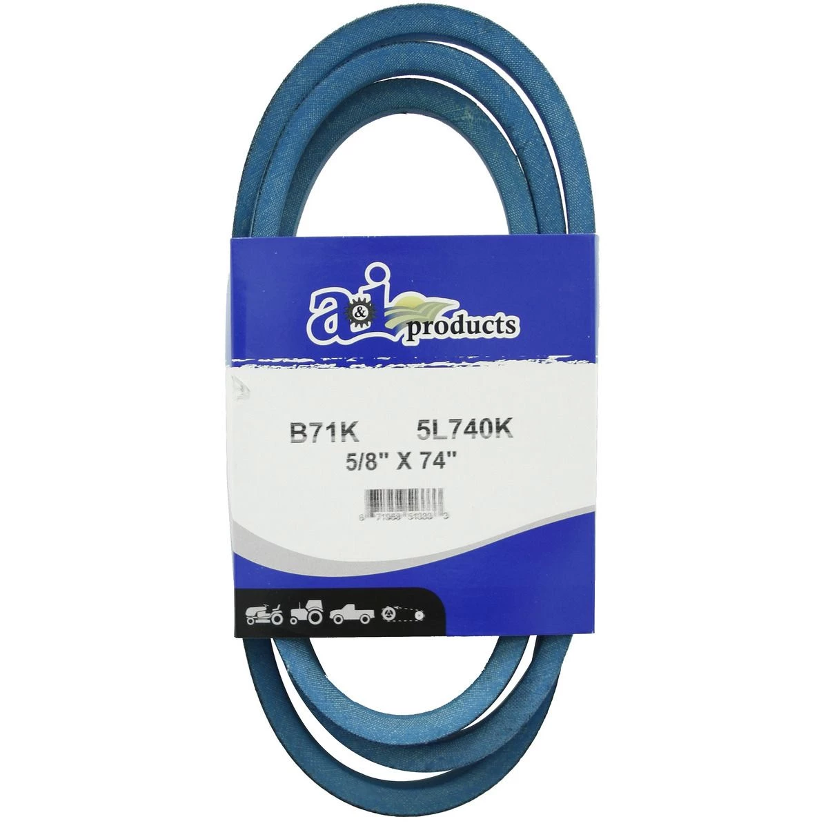 A&i Products Aramid Blue V-Belt, B71K, 5/8 IN x 74 IN 1 A&i Products Aramid Blue V-Belt, B71K, 5/8 IN x 74 IN
