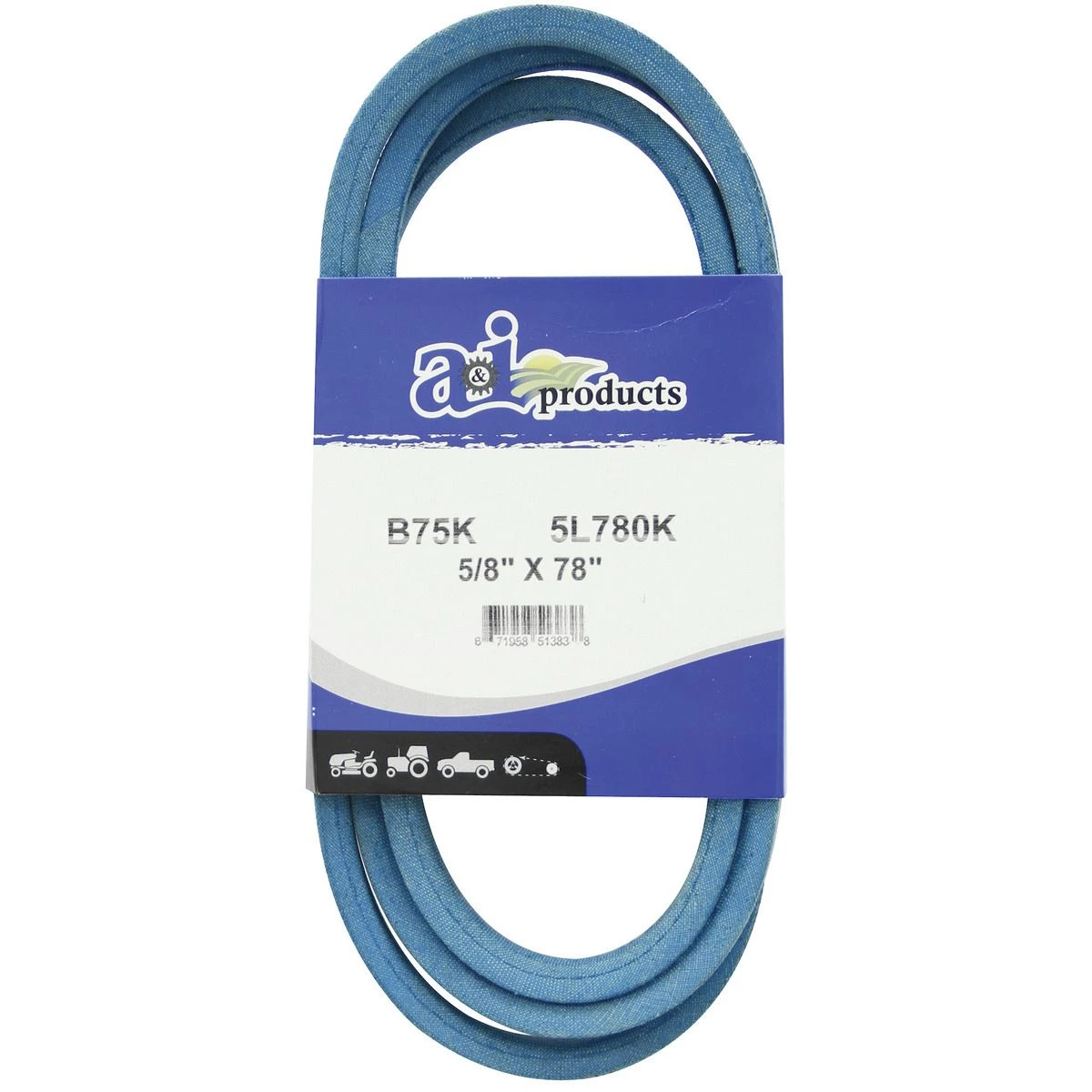 A&i Products Aramid Blue V-Belt, B75K, 5/8 IN x 78 IN 1 A&i Products Aramid Blue V-Belt, B75K, 5/8 IN x 78 IN