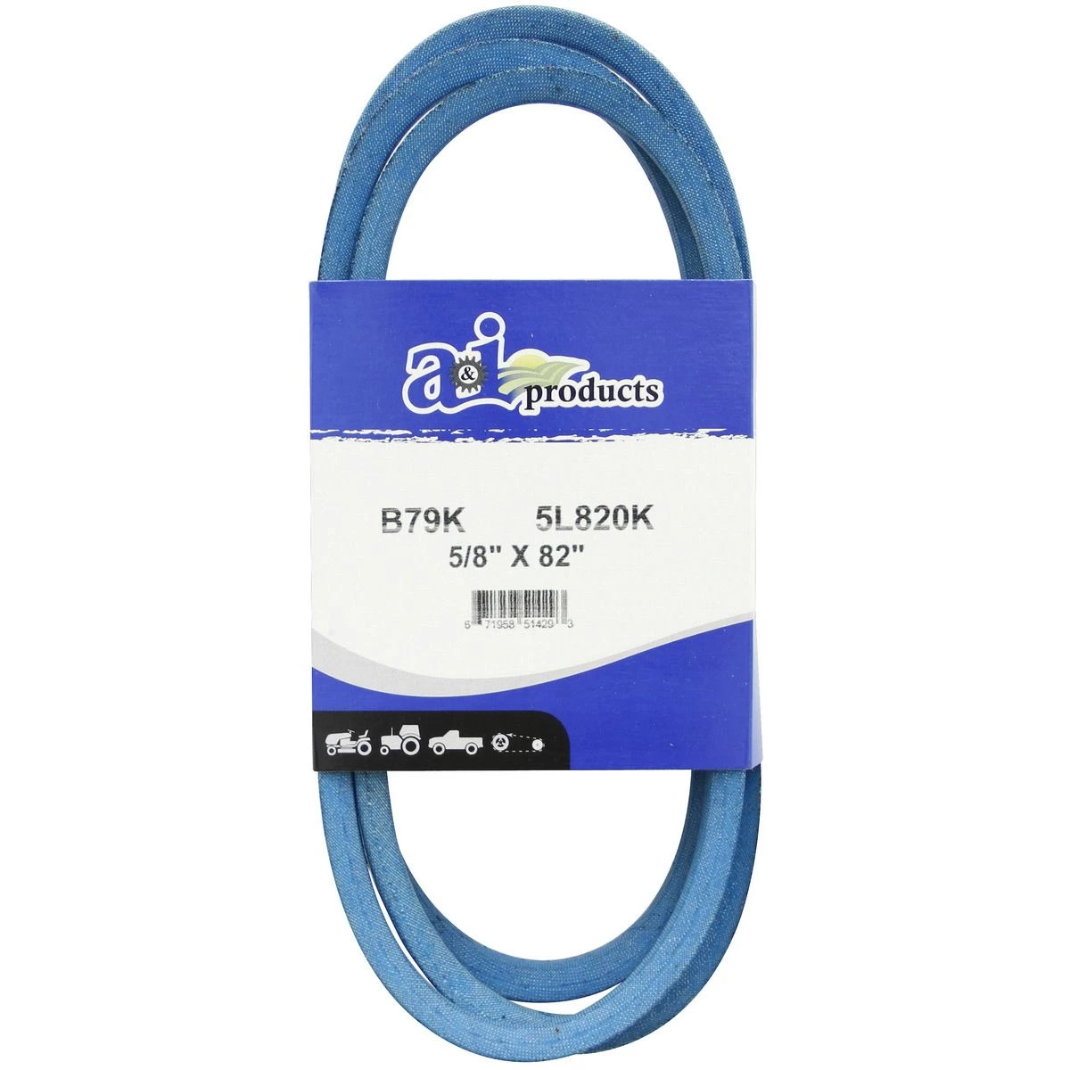 A&i Products Aramid Blue V-Belt, B79K, 5/8 IN x 82 IN 1 A&i Products Aramid Blue V-Belt, B79K, 5/8 IN x 82 IN