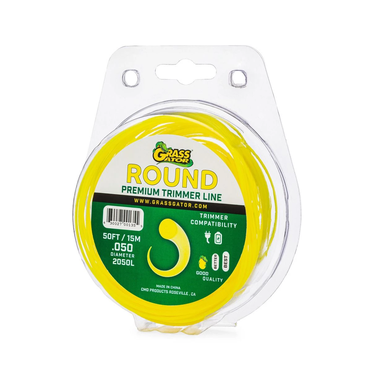 Grass Gator Round Trimmer Line, .050 Diameter, 2050L, 50 FT 1 Grass Gator Round Trimmer Line, .050 Diameter, 2050L, 50 FT