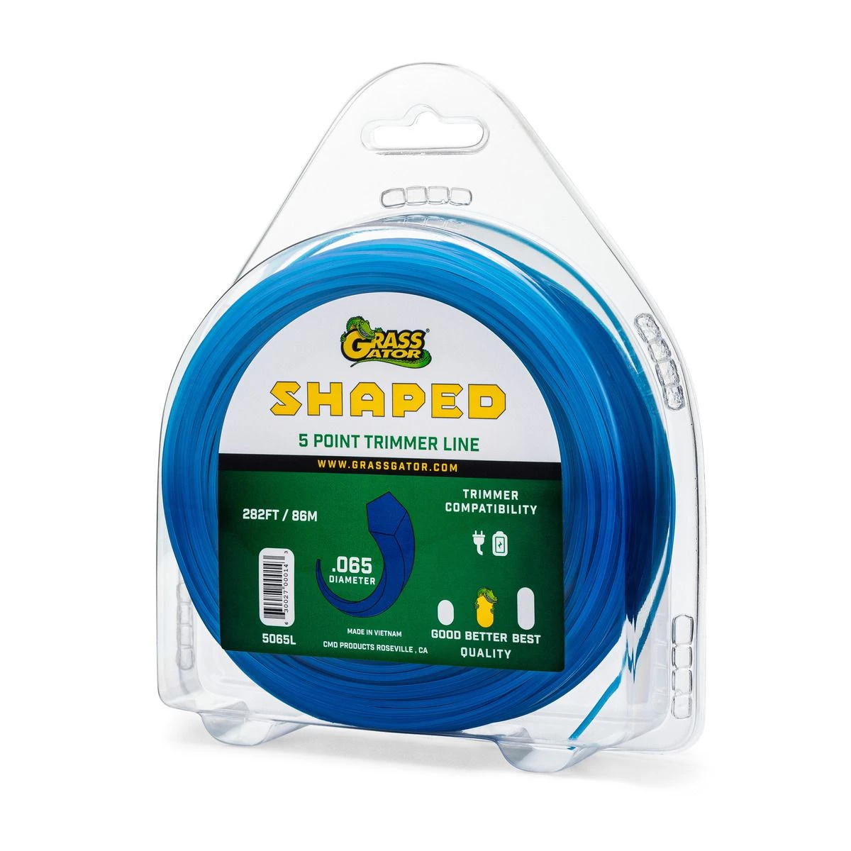 Grass Gator Shaped Trimmer Line, .065 Diameter, 5065L, 282 FT 1 Grass Gator Shaped Trimmer Line, .065 Diameter, 5065L, 282 FT