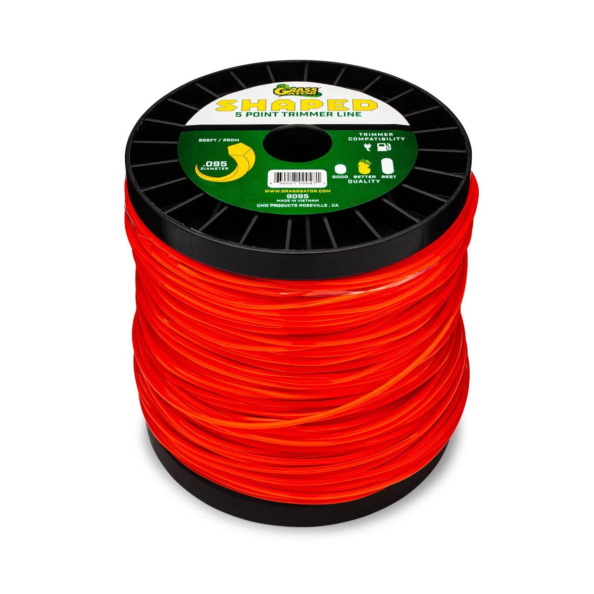 Grass Gator Shaped Trimmer Line, .095 Diameter, 9095, 855 FT 1 Grass Gator Shaped Trimmer Line, .095 Diameter, 9095, 855 FT